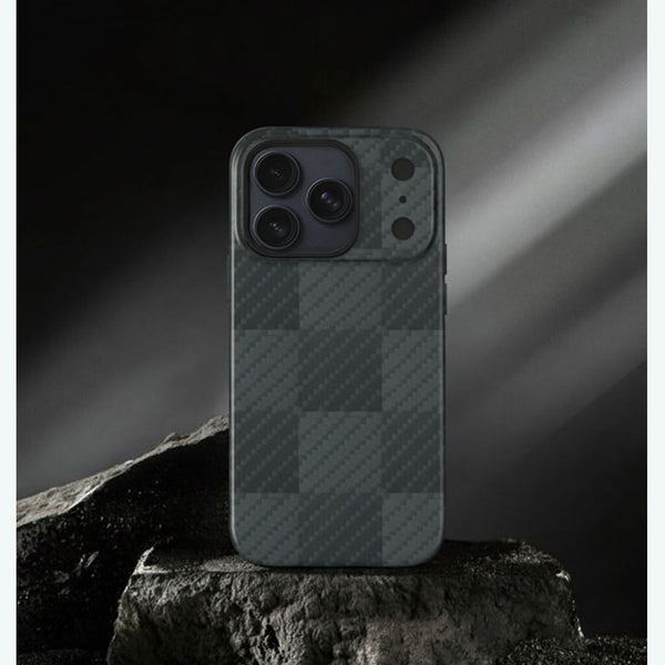 薄型マグネット対応バリスティックファイバー iPhone 17 Pro/Pro Max ケース – レーシングブラック