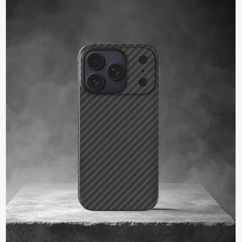 薄型 iPhone 17 Pro/Pro Max ケース バリスティックファイバー マグネット対応 – ステルスブラック