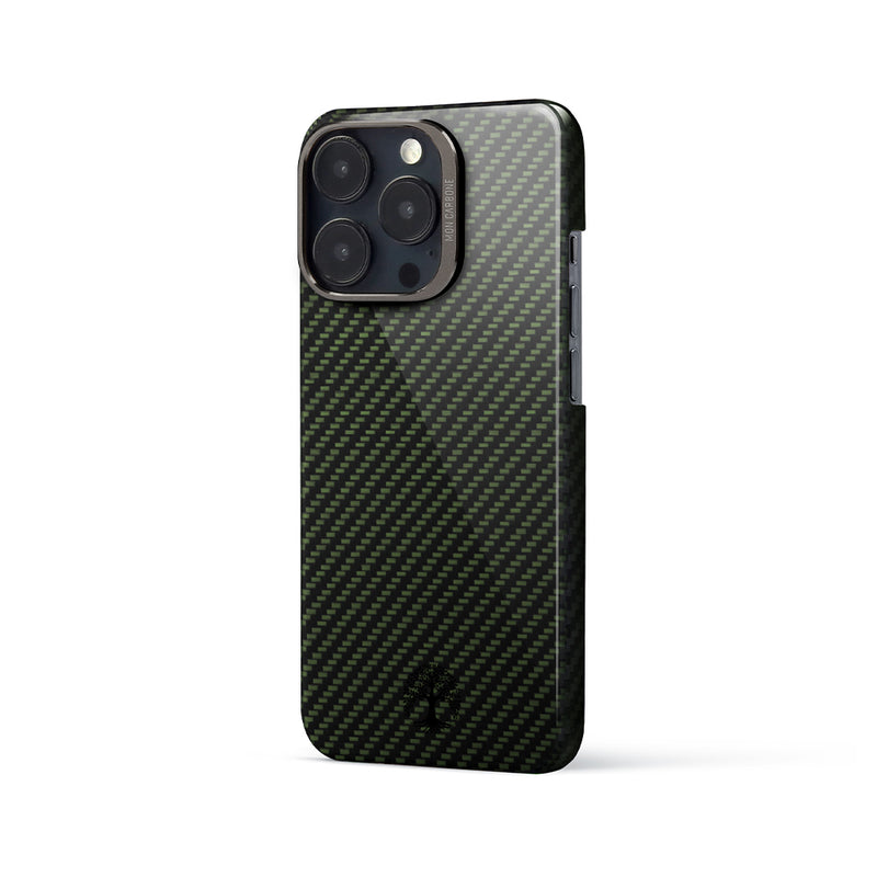 最高の防弾繊維カバーiPhone 14 対応ケース-ミッドナイトグリーン