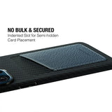 HOVERSKIN イタリアンレザーポケット付き耐衝撃ファイバー IPHONE12ケース - スカーレット