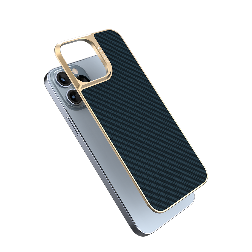 耐衝撃ファイバー背面アルミパネルiPhone13 – ステルスブルー