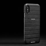 HOVERSKIN イタリアンレザーiPhone XS / XS Max保護ケース - ブラック