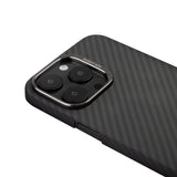 最高の防弾繊維カバーiPhone 14 対応ケース-ミッドナイトブラック